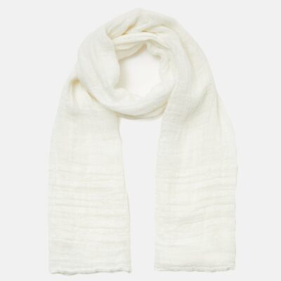 Accessories Jigsaw  | Linen Woven Scarf White