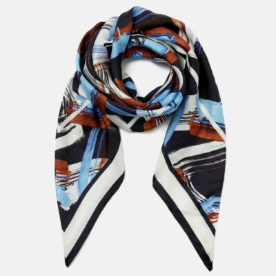 Accessories Jigsaw  | Painted Abstract Silk Twill Scarf Multi