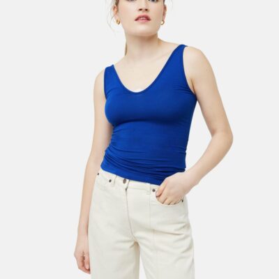 Clothing Jigsaw  | V Neck Sleeveless Vest Blue