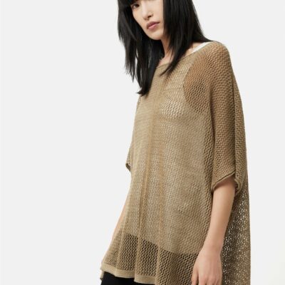 Accessories Jigsaw  | Linen Poncho Beige