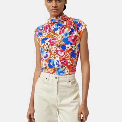 Clothing Jigsaw  | Abstract Meadow Pleat Top Multi