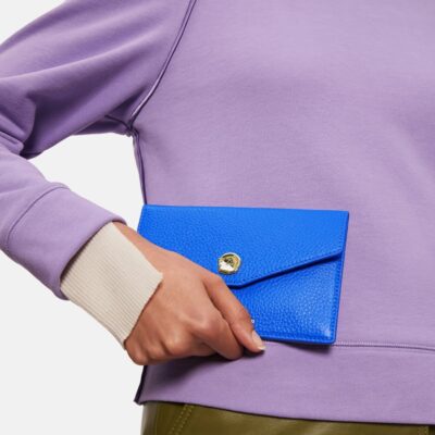 Accessories Jigsaw  | Mia Envelope Leather Pouch Blue