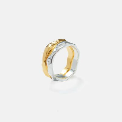 Accessories Jigsaw  | Mixed Metal Ring Set Gold