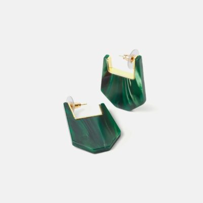 Accessories Jigsaw  | Resin Earring Green