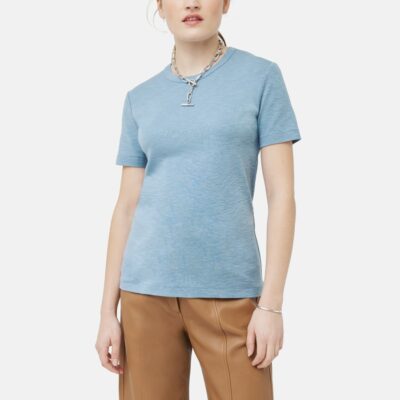 Clothing Jigsaw  | Cotton Luxe Short Sleeve Tee Suit Blue