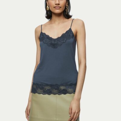 Clothing Jigsaw  | Modal Lace Vest Navy