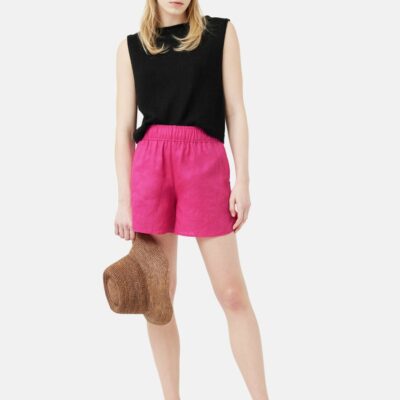 Clothing Jigsaw  | Linen Shorts Pink