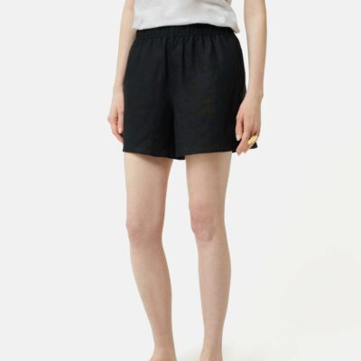 Clothing Jigsaw  | Linen Shorts Black