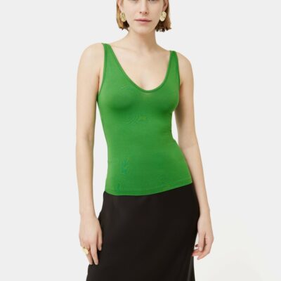 Clothing Jigsaw  | V Neck Sleeveless Vest Green