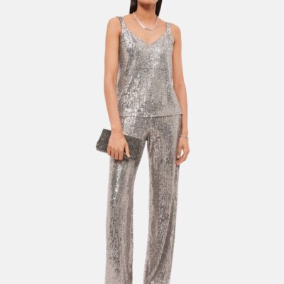 Clothing Jigsaw  | Sequin Palazzo Pewter