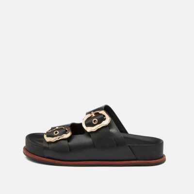 Shoes Jigsaw  | Pandora Footbed Sandal Black