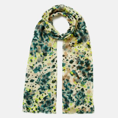 Accessories Jigsaw  | Leopard Wool Silk Scarf Multi