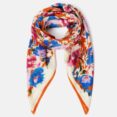 Accessories Jigsaw  | Abstract Meadow Silk Scarf Orange