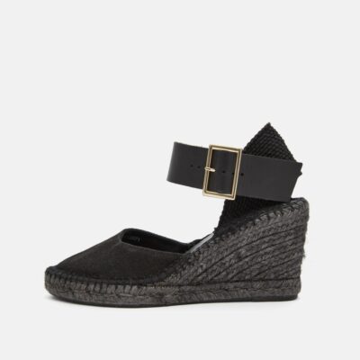 Shoes Jigsaw  | Spanish Wedge Espadrille Black