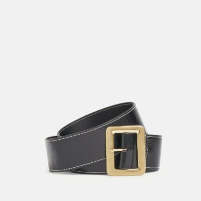 Accessories Jigsaw  | Zoey Patent Leather Belt Black