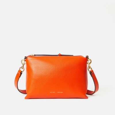 Accessories Jigsaw  | Ava Pebble Leather Crossbody Orange