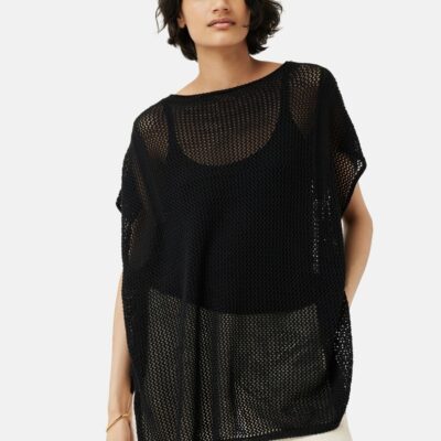 Accessories Jigsaw  | Linen Poncho Black