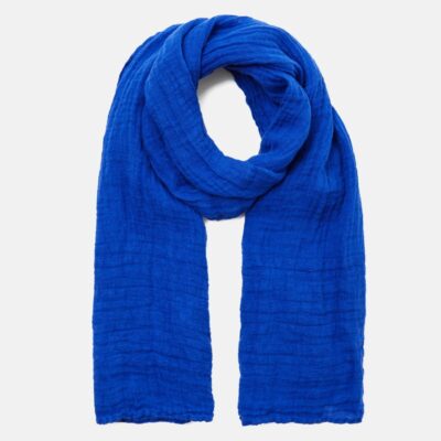 Accessories Jigsaw  | Linen Woven Scarf Electric Blue