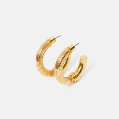 Accessories Jigsaw  | Textured Heritage Hoops Gold