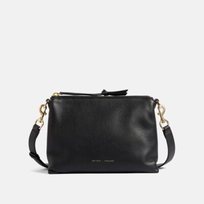 Accessories Jigsaw  | Ava Pebble Leather Crossbody Black