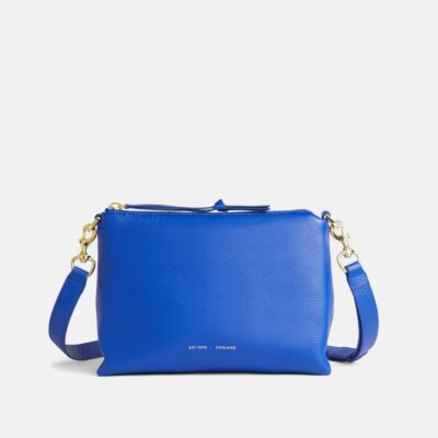 Accessories Jigsaw  | Ava Pebble Leather Crossbody Blue